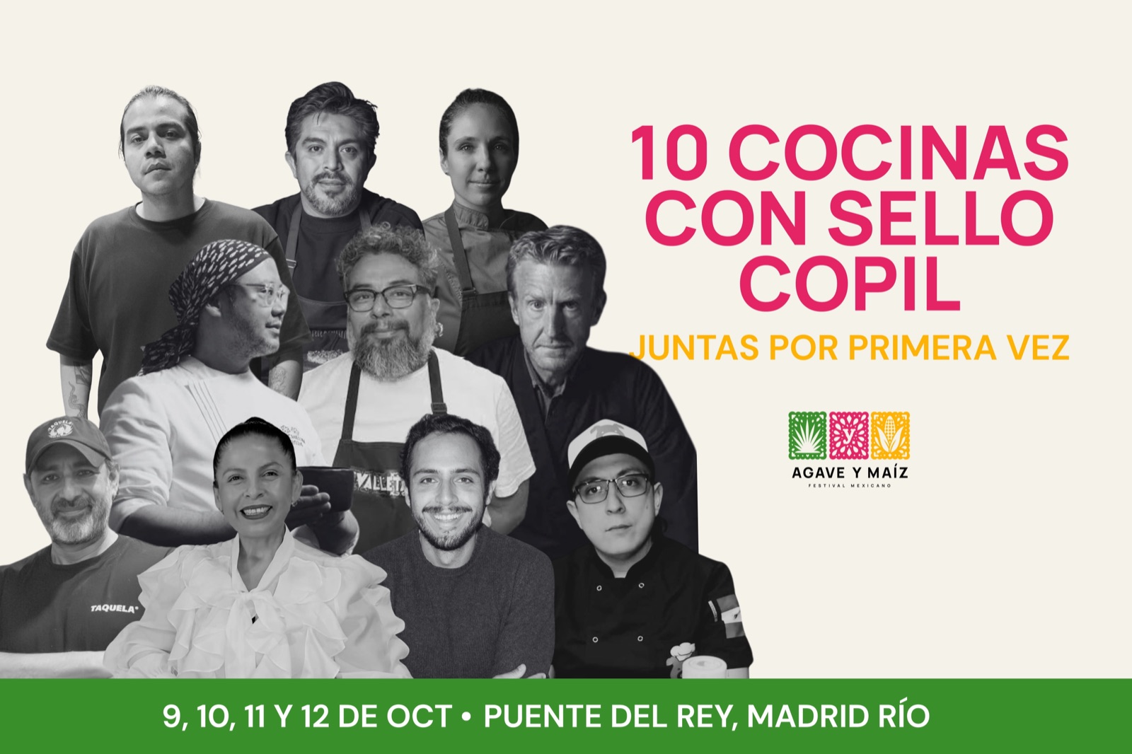 Chefs de los restaurantes con Sello Copil participantes en Agave y Maíz